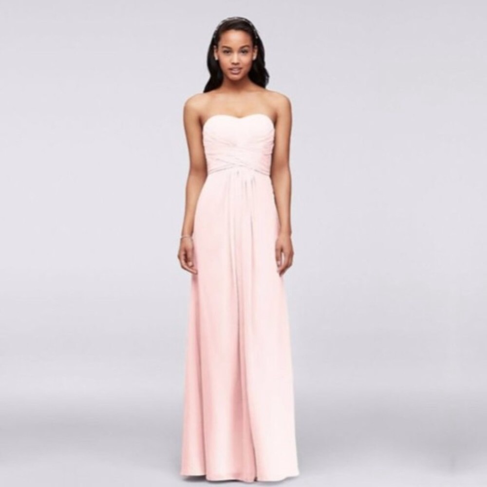 David’s Bridal Petal Pink Bridesmaids Dress